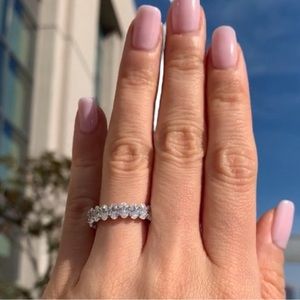 Sterling silver with 4ctw simulated diamonds 💍 eternity band from Tiger Gems